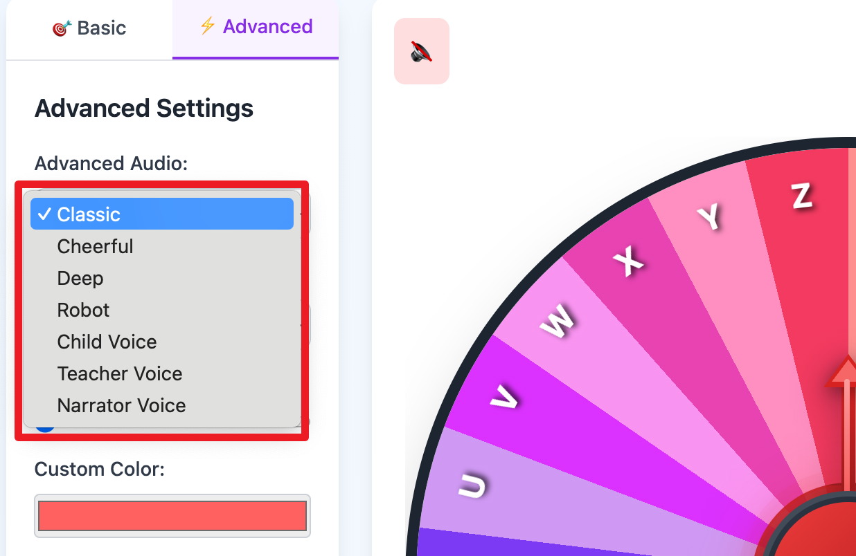 Audio & Visual Customization Options